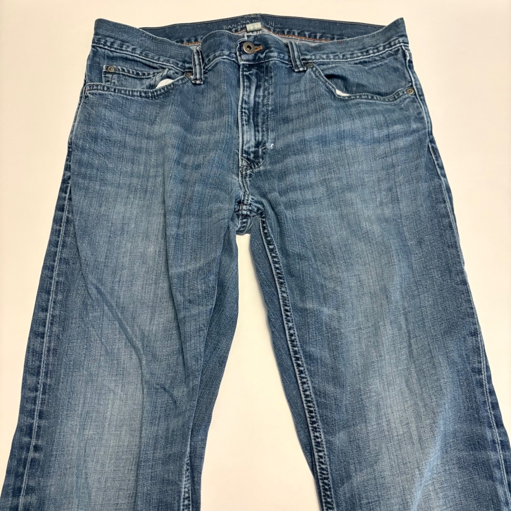 Banana Republic Vintage Straight Jeans Mens 34x34 Blue Denim Medium Wash 0497